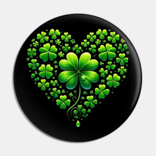 Happy St. Patrick's Day: Irish Shamrock Hearts, Family, and Luck-filled Celebrations Pin