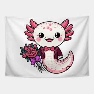 Axolotl Valentine Tapestry