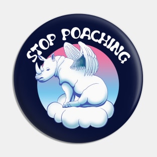 Stop Poaching Rhino Pin