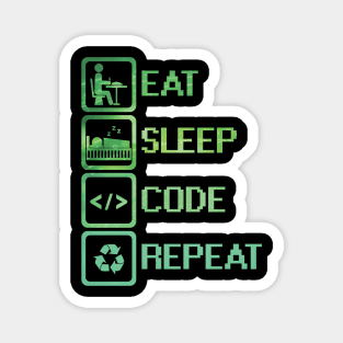 Eat Sleep Code Repeat Magnet