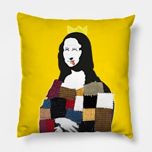 The Mona Lisa Daphne patchwork Pillow