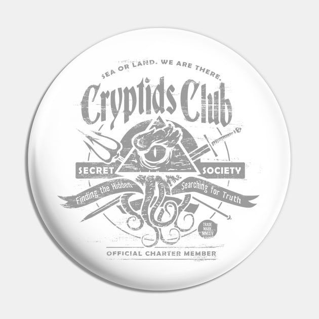 Cryptids Club Pin by heartattackjack