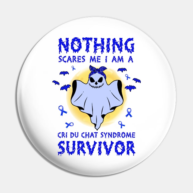 Cri du Chat Syndrome Awareness - boo ghost halloween Pin by Glyndaking568