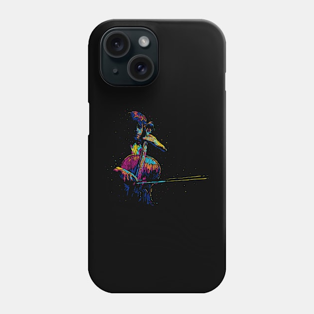 cello player abstract Phone Case by Mako Design 