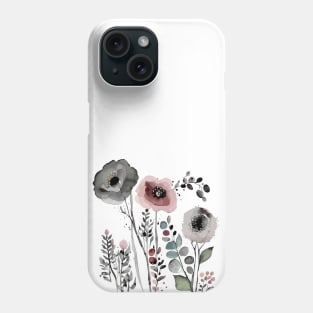 Watercolor pressed flowers Phone Case