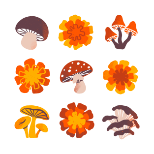 Mushrooms and Marigolds T-Shirt