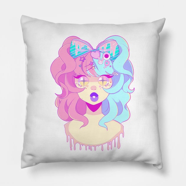 Fairy kei girl Pillow by milkoe