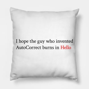 Autocorrect Funny light colors Pillow