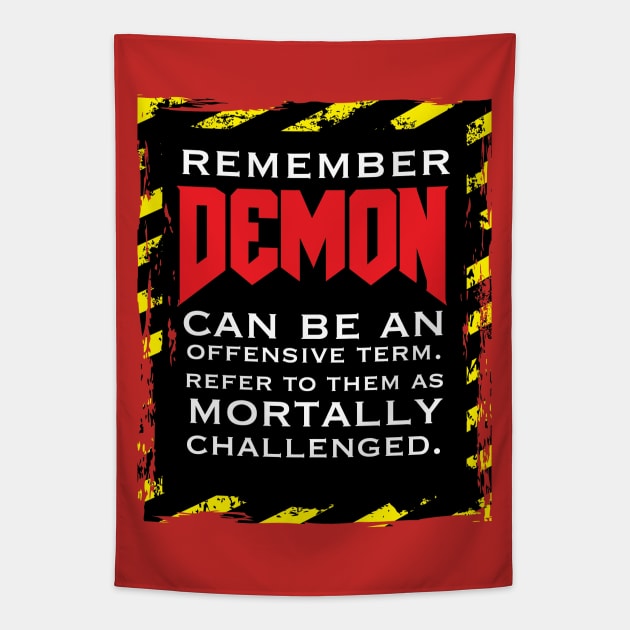 Demon can be offensive term Tapestry by Baggss