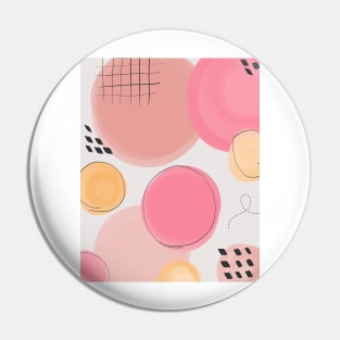 Abtract Pattern Design Pink and Yellow Pin