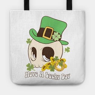 "Have A Lucky Day" Skull Tote