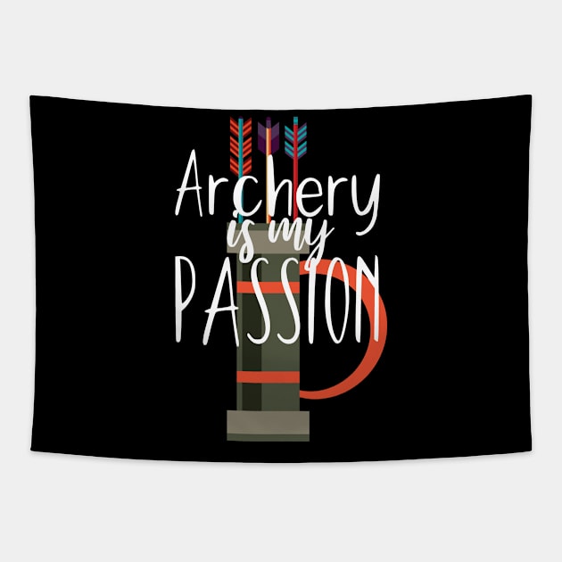 Archery is my passion Tapestry by maxcode