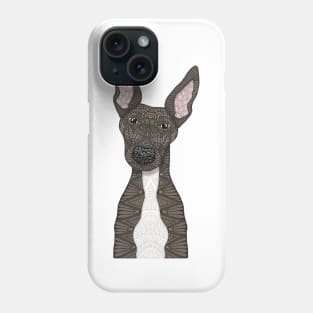 Cute brindle and white greyhound Phone Case