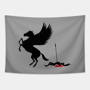 Funny Ancient Greek Pegasus Epic Fail Greek Mythology Tapestry