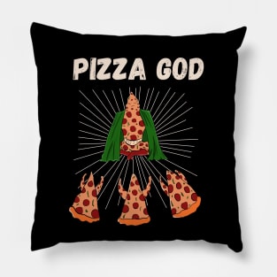 illustration god of pizza for pizza lovers Pillow