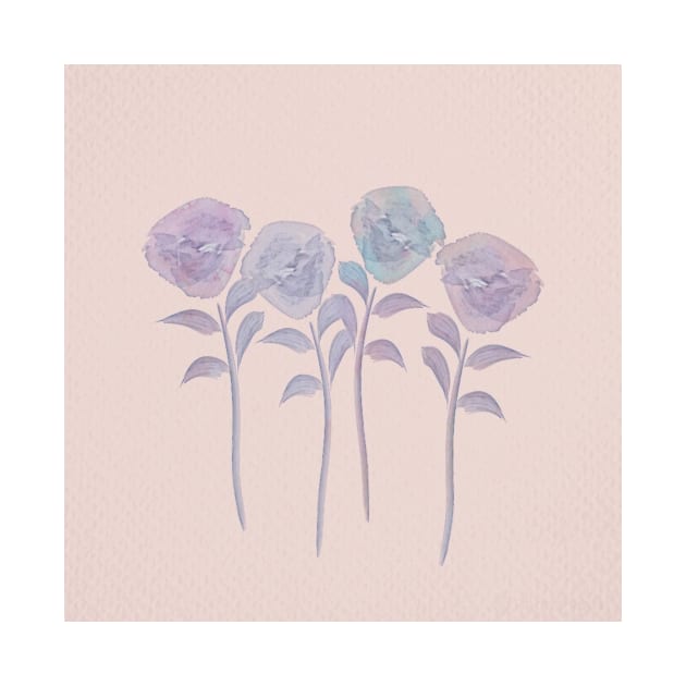 Cute Roses Watercolor by technotext