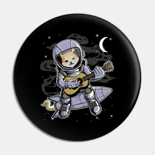 Astronaut Guitar Dogelon Mars ELON Coin To The Moon Crypto Token Cryptocurrency Blockchain Wallet Birthday Gift For Men Women Kids Pin