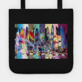 London Cityscape Skyline Abstract 625 Tote