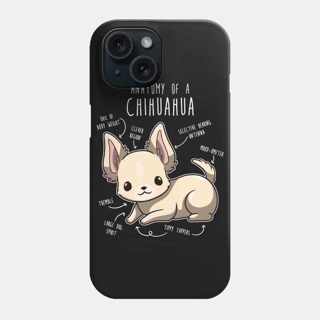 Chihuahua Anatomy Phone Case by Psitta