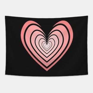 Rosy Heart (Salmon Pink) Tapestry