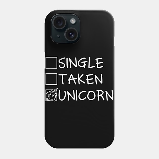 Single Taken Unicorn Phone Case by Jhonson30