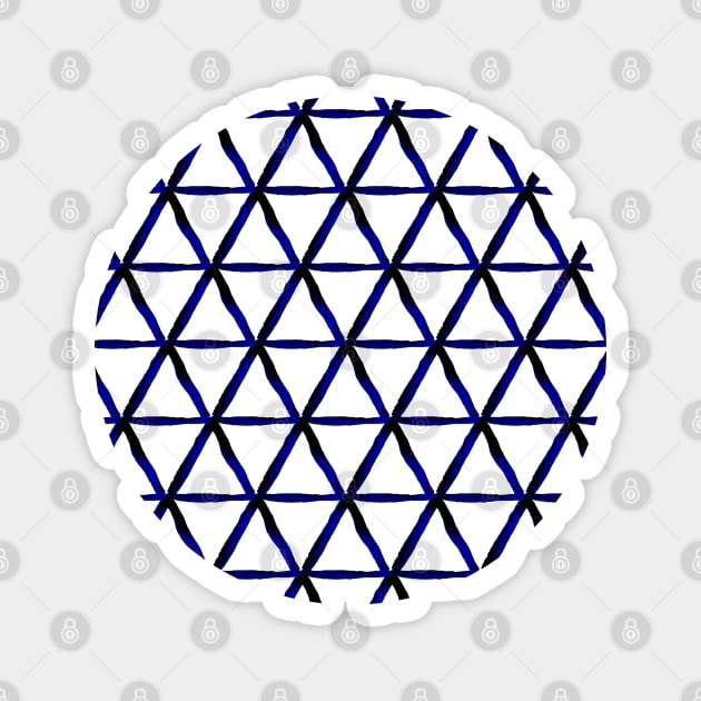 Shibori hexagon Magnet by bruxamagica