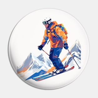 Winter Ski Mountain Fun Fun Voyage Discovery Pin