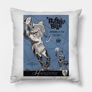 Vintage Buffalo Bills Program Pillow