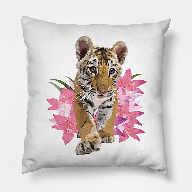 Bengal tiger Pillow by obscurite