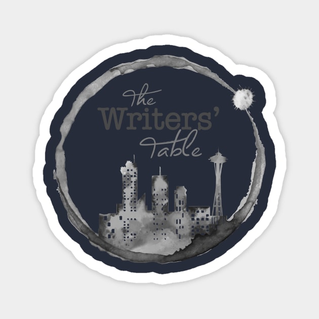 Writers' Table - Seattle (B&W) Magnet by Mizgot