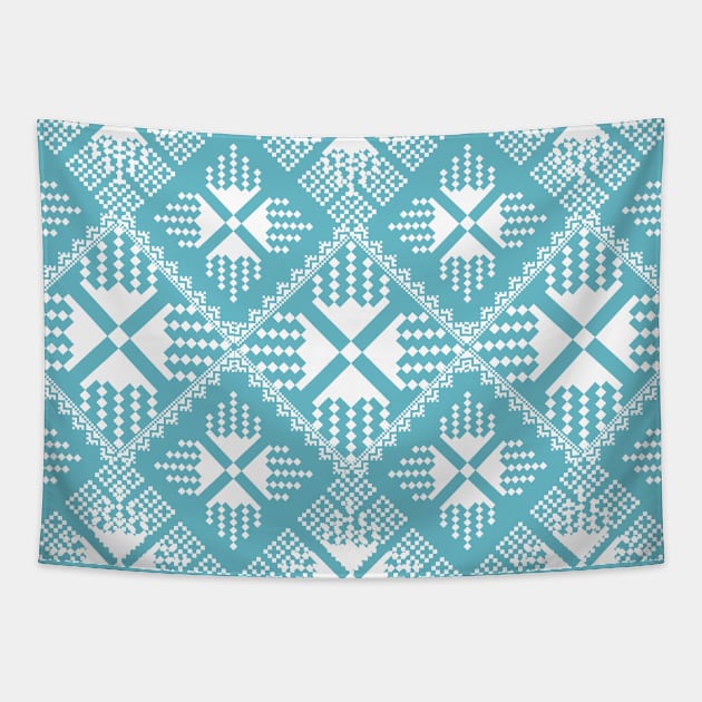 sweet blue Tapestry by noke pattern