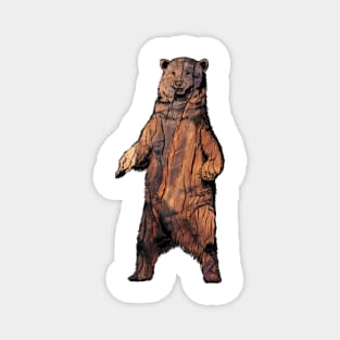 Wood Bear Magnet