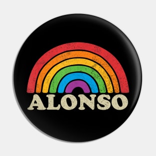 Alonso - Retro Rainbow Flag Vintage-Style Pin