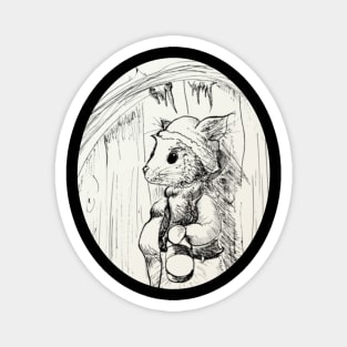 Winter mouse - Vintage Christmas inspired designs Magnet