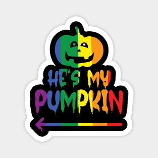 Halloween Partnershirt He`s my Pumpkin Magnet