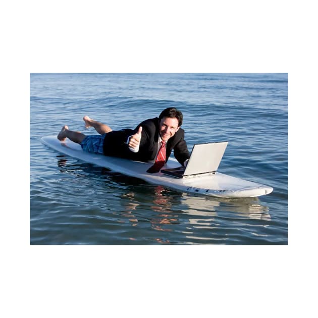 The Art of Stock-like photos 2 - Surfing businessman by Lukasking Tees