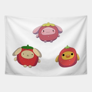 Strawberry plushies Tapestry