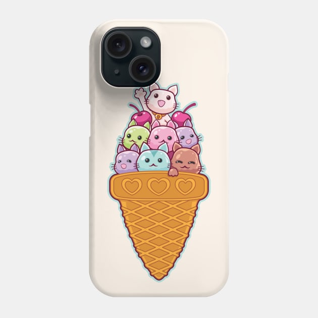 Ice cream cats Phone Case by EnriqueV242