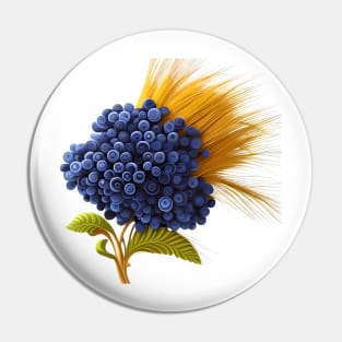 Wheat and grapes Pin