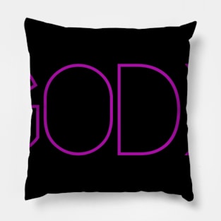 GOD>EVERYTHING NEON Pillow