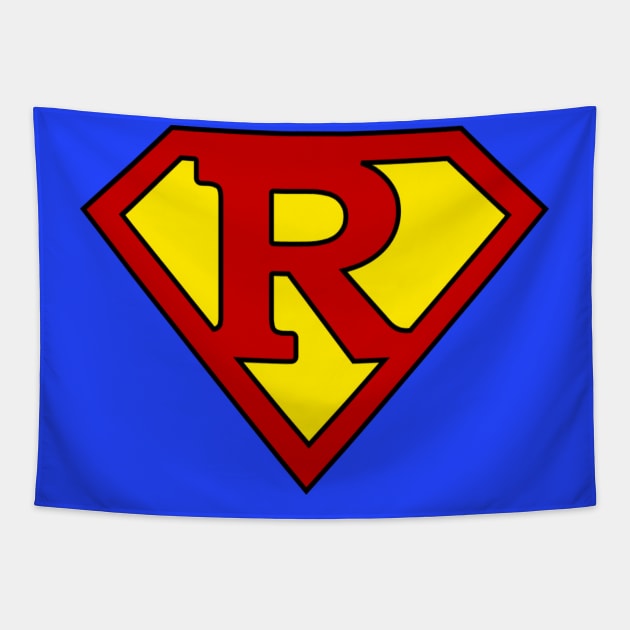 Superhero Symbol Letter R Tapestry by NextLevelDesignz