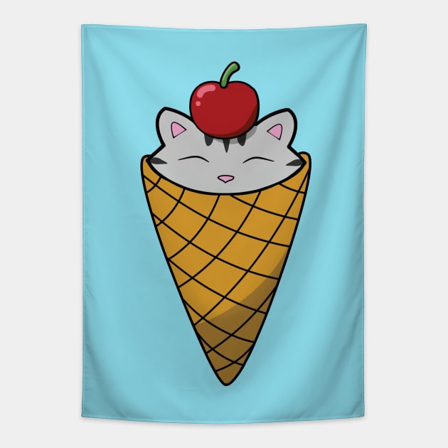 Ice Cream Cats Tapestry by Purrfect
