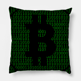 Bitcoin Matrix Cryptocurrency Crypto Design T-Shirt Pillow