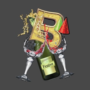 Festive-party letter B T-Shirt