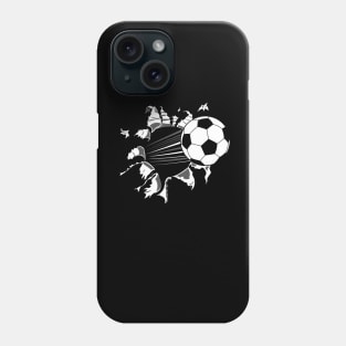 Soccer ball busting out Phone Case