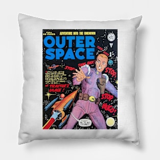 Vintage 'Outer Space' Comic Pillow