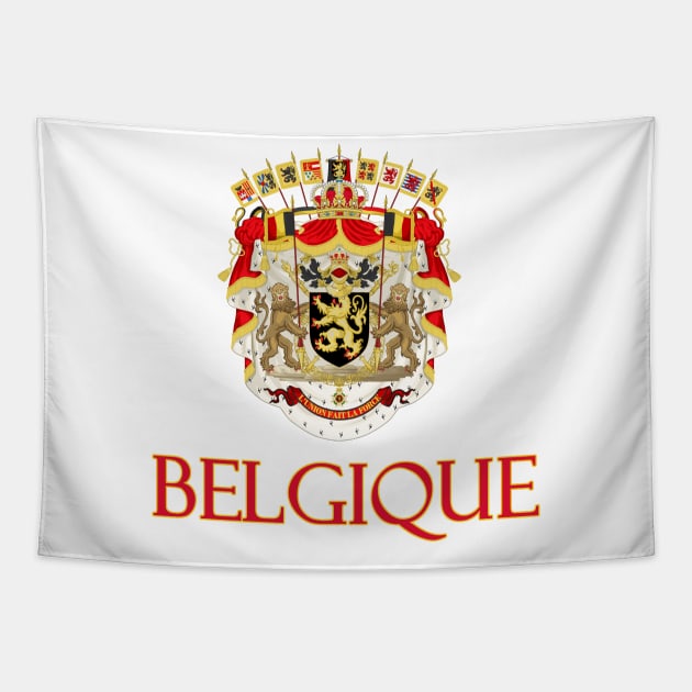 Belgique (Belgium) - Belgian Coat of Arms Design Tapestry by Naves