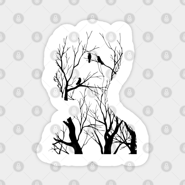 Birds In The Forest Magnet by Mandra