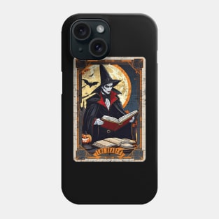 The Reader Retro Vampire Halloween Tarot Card Phone Case