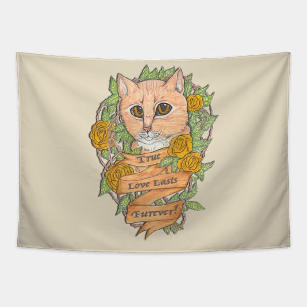 Orange Tabby Cat Tapestry by JenStedman73